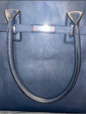 Browning Navy Leather Shoulder Tote - Women